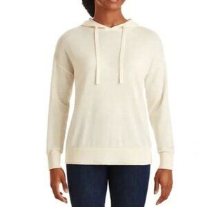 Member's Mark Cashmere Blend Hoodie Oversize Premium Medium Womens NWT Cream
